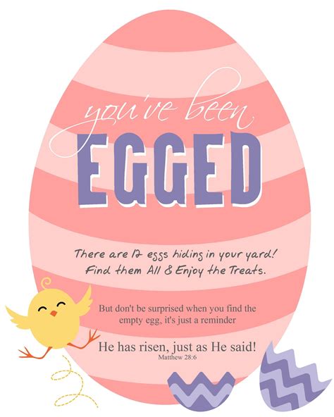 Free Printable You Ve Been Egged